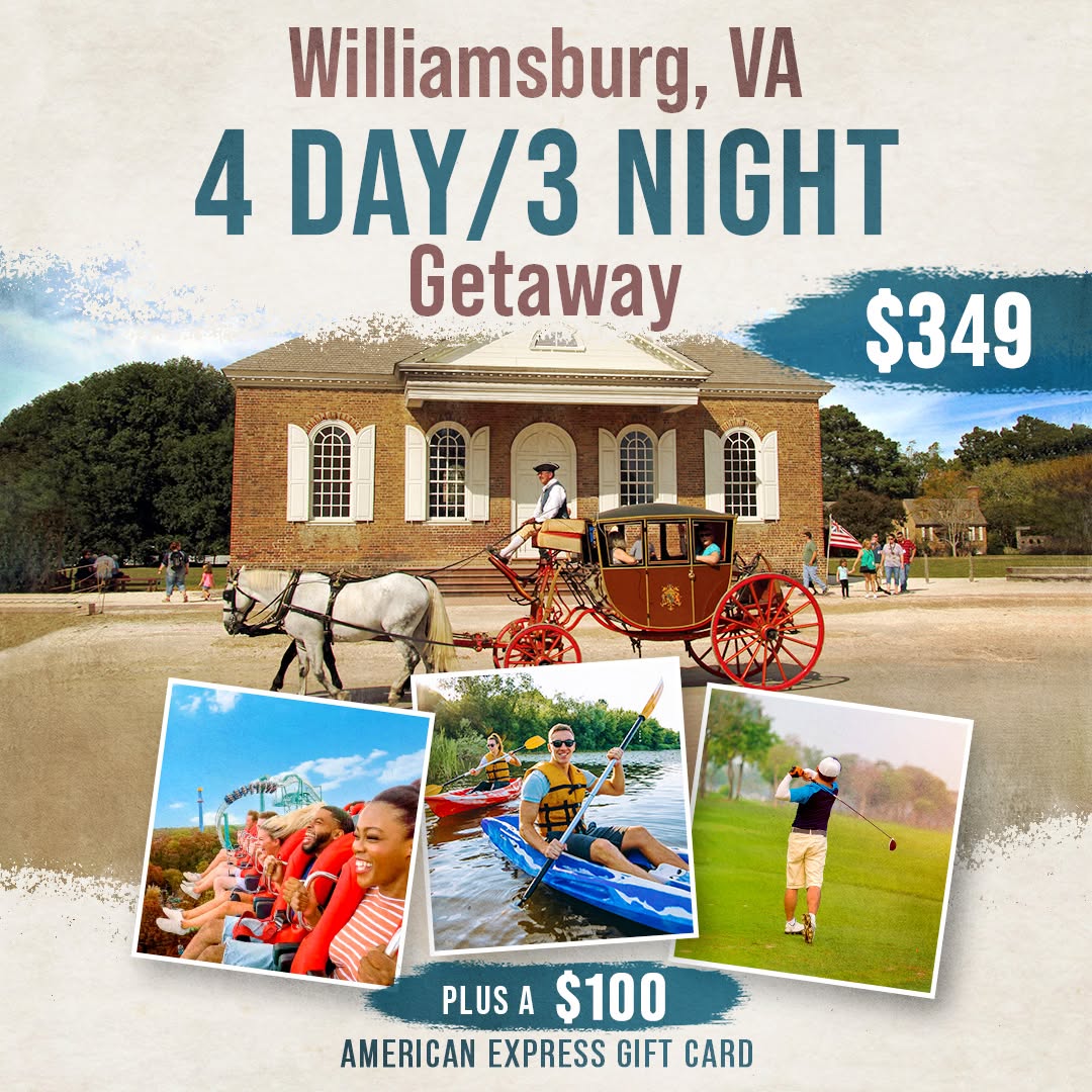 Social design for Williamsburg, VA Getaway