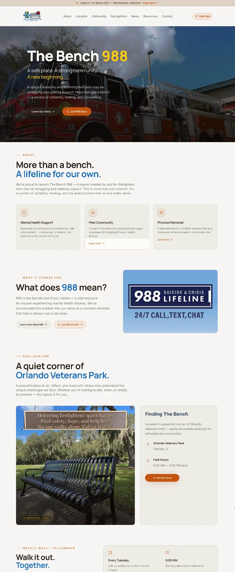 Websites design for Bench988.com