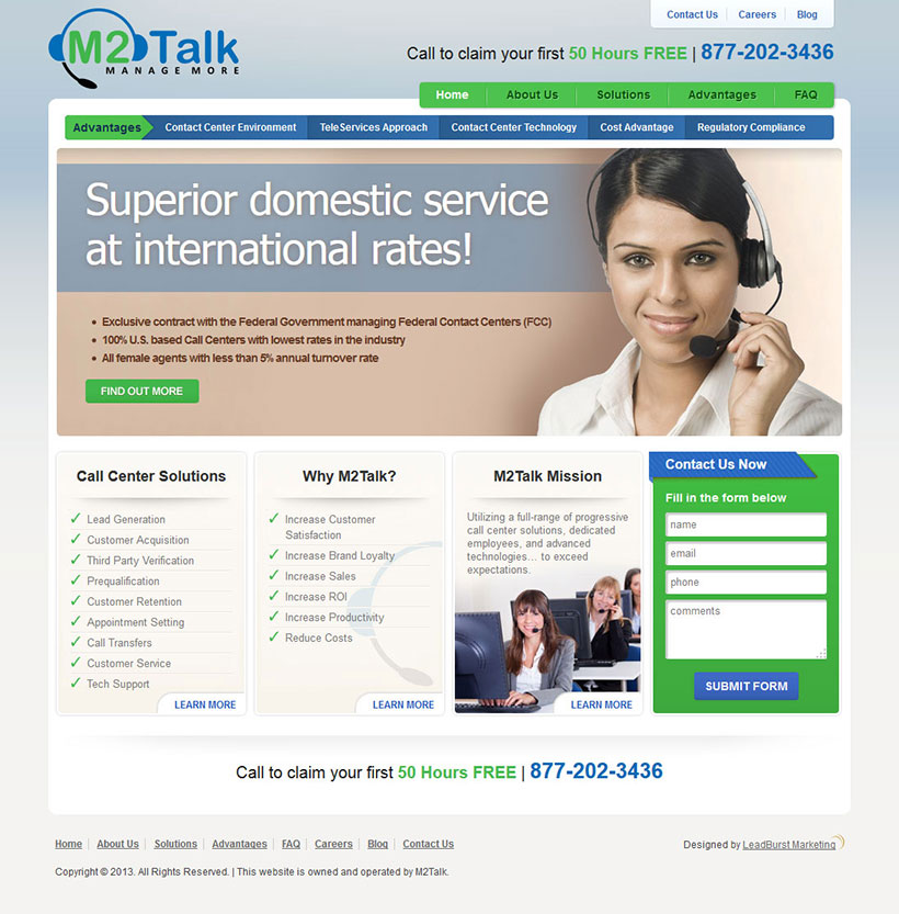 Websites design for M2Talk