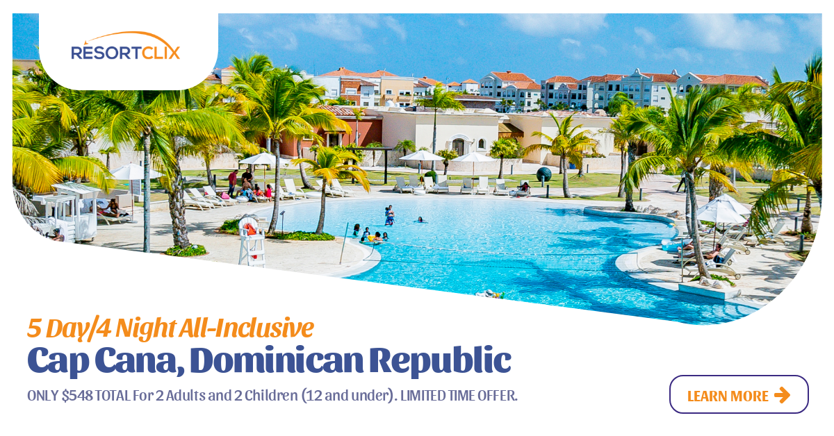 Banner ad creative for Cap Cana Resorts