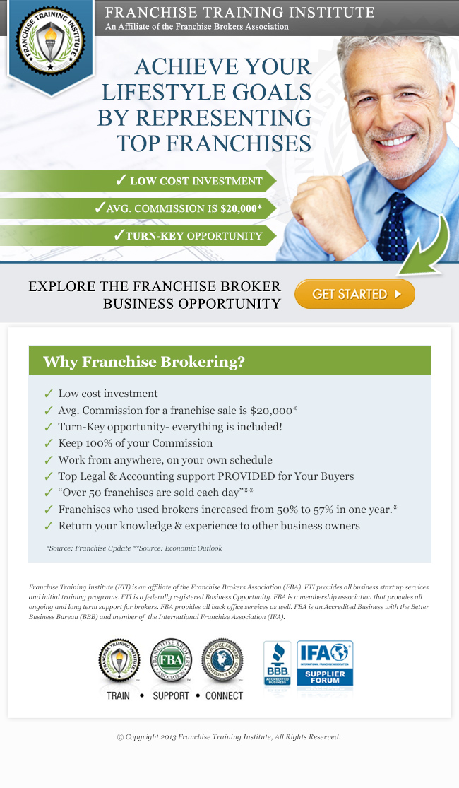 Email design for Franchise Training Institute